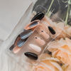 Picture of 24Pcs Valentines Day Almond Press on Nails Medium Stiletto Fake Nails with Black White Heart Design Acrylic Nails Reusable Nude False Nails Cute Artificial Glue on Nails for Women DIY Manicure