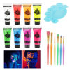 Picture of UV Blacklight Neon Face Body Paint, MEICOLY 8 Tubes Blacklight Reactive Paints,Water Based, Washable, Non-Toxic Neon Party Supplies for Halloween,01