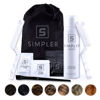 Picture of Simpler Hair Color Brown Black Mustache and Beard Upgraded Brush Kit with 3 Brushes Included for Precision Application - Gentle, Simple, and Reusable Beard Color for Men
