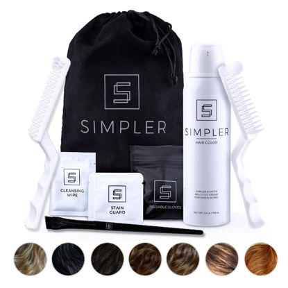 Picture of Simpler Hair Color Blond Mustache and Beard Upgraded Brush Kit with 3 Brushes Included for Precision Application - Gentle Beard Coloring for Gray Hair for an Effortless Natural Look
