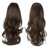 Picture of SOFEIYAN 13" Ponytail Extension Long Curly Ponytail Clip in Claw Hair Extension Natural Looking Synthetic Hairpiece for Women, Brown & Light Auburn Mixed
