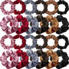 Picture of 24 Pieces Satin Hair Scrunchies Silk Elastic Hair Bands Skinny Hair Ties Ropes Ponytail Holder for Women Girls Hair Accessories Decorations (Charming Colors, Plain Pattern)