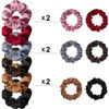 Picture of 24 Pieces Satin Hair Scrunchies Silk Elastic Hair Bands Skinny Hair Ties Ropes Ponytail Holder for Women Girls Hair Accessories Decorations (Charming Colors, Plain Pattern)