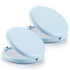 Picture of Getinbulk Compact Mirror for Purse, Set of 2 Double-Sided 1X/2X Magnifying Metal Pocket Makeup Mirrors(Round, Light Blue)