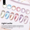 Picture of Beetles Cat Eye Gel Nail Polish Set, 6 Colors Jelly Pink Translucent Pastel Blue Green Purple Light Lucite Collection Sheer Gel Polish Soak Off LED Nail DIY Art Salon at Home Gifts for Women