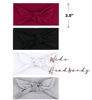 Picture of Tobeffect Bow Headbands for Women Non Slip 3.5'' Wide Knotted Headband Hair Bands with Bows Rabbit Ears Womens Turban Headbands Headwraps Girls Strechy Cute Hair Accessories…