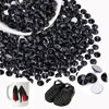 Picture of 400PCS SS30/6mm Crystal Rhinestones (Jet Black), Bedazzling Flatback Glass Rhinestones for Crafting DIY Nail Art Makeup Decoration, Gems Diomand Charms for Tumbler Shoes Clothing Mug
