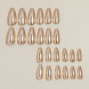 Picture of Gold Press on Nails Medium Almond Fake Nails Chrome Metallic False Nails Press ons with Designs Glossy Full Cover Acrylic Glue on Nails Cute Artificial Stick on Nails for Women Manicure 24Pcs