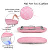 Picture of krofaue Nail Arm Rest,Professional Microfiber Leather Nail Hand Rest Stand Arm Rest for Acrylic Nails Cushion Hand Holder with Non-slip - Nail Technician Use Must Have（Pink）