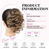 Picture of REECHO Ponytail Extension, 9" Claw Clip in Short Curly Wavy Pony Hair Extension Jaw Clip on Pony Tail HP001 Hairpiece for Women - Dark Ash Blonde with Golden Ends