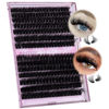 Picture of Lash Clusters Thick Mink Eyelash Clusters 280Pcs Volume Cluster Eyelash Extensions 11-18MM Fluffy Lash Extension D Curl Individual Lashes 100D+120D Cluster Lashes DIY at Home for Beginners by JIMIRE