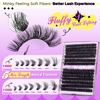 Picture of Lash Clusters Thick Mink Eyelash Clusters 280Pcs Volume Cluster Eyelash Extensions 11-18MM Fluffy Lash Extension D Curl Individual Lashes 100D+120D Cluster Lashes DIY at Home for Beginners by JIMIRE