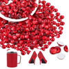 Picture of 400PCS SS30/6mm Crystal Rhinestones (Red/Siam), Bedazzling Flatback Glass Rhinestones for Crafting DIY Nail Art Makeup Decoration, Gems Diomand Charms for Tumbler Shoes Clothing Mug
