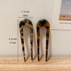 Picture of [4 Pack] Benefree French Style Cellulose Acetate Tortoise Shell U Shaped Hair Pin Fork 2 Prong Updo Chignon Pin for Women Girls Hairstyle Accessories（Tortoiseshell and White Tortoiseshell)