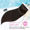 Picture of REECHO 24" Long Straight Thick Clip in on Hair Extensions 4 Pieces Set Chocolate Deep Brown