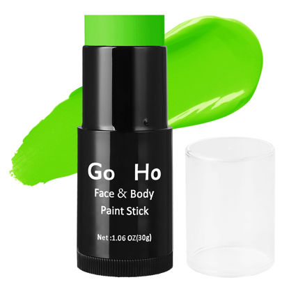 Picture of Go Ho Cream-Blendable Light Green Face Paint Stick (1.06 Oz),Full-coverage Light Green Body Paint Stick for Halloween Cosplay SFX Makeup,Waterproof,St Patricks Day Accessories