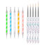 Picture of Gembityful Nail Dotting Tools 10 Pcs Kit 5 pcs Double-end Nail Dotting tools and 5 Pcs Nail Liner Brushes