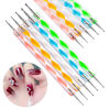 Picture of Gembityful Nail Dotting Tools 10 Pcs Kit 5 pcs Double-end Nail Dotting tools and 5 Pcs Nail Liner Brushes