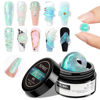 Picture of SUPWEE Solid Builder Gel for Nails - Aurora Green 3D Nail Art Gel Non-Stick Hand Hard Gel for Carving Patterns Decoration Nail Extension Gel for Nails Mnicure DIY at Home 14g(0.49fl oz)