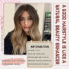 Picture of BUPPLER Ombre Blonde Wig 18 Inch Medium Length Wigs for Women Middle Part Synthetic Hair Wavy Wig with Upgraded Strands,Natural Hair Wig for Daily Party/Halloween Use 18Inch,Ombre Blonde