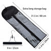 Picture of 1 Pack Extra Long Hair Extension Holder Wig Storage Bag with Hanger Hairpieces Ponytail Bundles Storage Carrier Case for Store Style Hair Travel Hair Extensions Bag Black Color