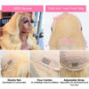 Picture of 220% Density 13x6 613 Blonde Lace Front Wig Human Hair Body Wave Blonde Lace Front Wigs Human Hair HD Lace Frontal Wigs Human Hair Pre Plucked with Baby Hair Glueless Wigs For Women 26 Inch