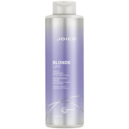 Picture of Joico Blonde Life Violet Shampoo | For Cool & Bright Blonde Hair | Neutralize Brassy Tones | Banish Yellow Tones | Boost Shine | Sulfate Free | With Monoi & Tamanu Oil | 33.8 Fl Oz
