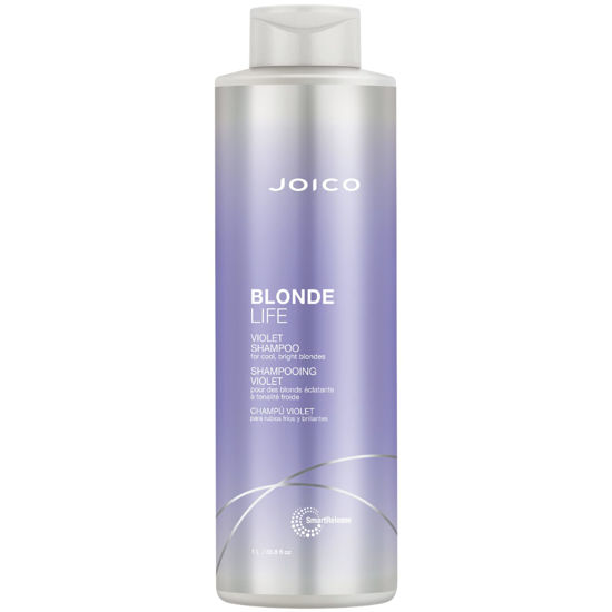 Picture of Joico Blonde Life Violet Shampoo | For Cool & Bright Blonde Hair | Neutralize Brassy Tones | Banish Yellow Tones | Boost Shine | Sulfate Free | With Monoi & Tamanu Oil | 33.8 Fl Oz