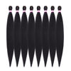 Picture of Pre Stretched Braiding Hair 8 Packs 36 Inch Natural Black Color Long Professional Hair for Braiding Twist Braids Itch Free Hot Water Setting Yaki Straight Synthetic Hair Extensions (#1B)
