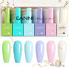 Picture of CANNI 6Pcs 9ml Hema-Free Gel Nail Polish Set- Green Blue Purple Pink Off-white Colors Gel Polish Kit, Soak Off LED Nail Gel Manicure Kit DIY at Home Salon Gifts for Women Girls