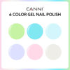 Picture of CANNI 6Pcs 9ml Hema-Free Gel Nail Polish Set- Green Blue Purple Pink Off-white Colors Gel Polish Kit, Soak Off LED Nail Gel Manicure Kit DIY at Home Salon Gifts for Women Girls