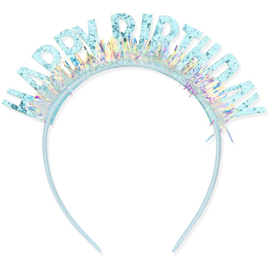 Picture of CIEHER Birthday Headband, Tiara for Women Girls - Birthday Girl, Happy Birthday Decorations and Gifts - Blue