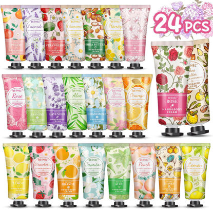 Picture of 24 Pack Hand Cream Gifts Set For Women, Mini Hand Lotion Travel Size in Bulk for Dry Cracked Hands, Graduation Gifts, Christmas Gifts, Thanksgiving Gifts, Teacher Appreciation Gifts, Party Favors