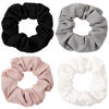 Picture of Scrunchies Hair Ties Scrunchy for Women Girls Cute Hairties for Thick Curl Hair No Crease Hair Accessories Soft Ropes Ponytail Holder No Hurt Your Hair