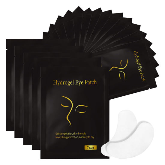 Picture of Vaincre 120 Pairs Hydrogel Under Eye Patches, Gel Eye Pads Lash Extensions, Lint Free Eyelash Lash Lift Pads for Eyelash Extension Supplies Tools