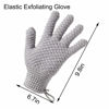 Picture of CLEEDY Bath Exfoliating Gloves Scrub - 4 Pcs Lengthened and Large Exfoliating Scrubbing Gloves for Shower, Spa, Massage - Scrub Exfoliating Mitts for Body, Face, Hand and Foot (Black and Gray)