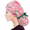 Picture of ABAMERICA Ponytail Scrub Caps for Women Surgical Caps Nurse Hat with Functional Ponytail Holder for Long Hair Satin-Lined