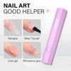 Picture of AILLSA Mini UV Light for Nails Handheld LED Nail Lamp Flash Cure Light Small Gel Nail Lamp Portable Fast Drying UV Light Cordless Single Finger Nail Lamp for Gel Nails Valentine's Day Gift (Purple)