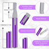 Picture of 2 Pcs Electric Eyebrow Trimmer Women Precision Face Razors Mini Shaver Battery Operated Small Facial Hair Remover with Comb Personal Epilator for Face Neck Fuzz Lips Body Arms Leg (Sky Blue, Purple)