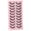 Picture of wiwoseo False Eyelashes Russian Strip Lashes Faux Mink Lashes Wispy Fluffy 16MM Lightweight 3D Effect Russian Volume Fake Eyelashes 10 Pairs Pack