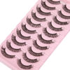 Picture of wiwoseo False Eyelashes Russian Strip Lashes Faux Mink Lashes Wispy Fluffy 16MM Lightweight 3D Effect Russian Volume Fake Eyelashes 10 Pairs Pack