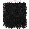 Picture of 24 Inch Soft Locs Crochet Hair Pre Looped 6 Packs Faux Locs Crochet Braids Goddess Locs Dreadlocs Synthetic Hair For Black Women (1B, 24 Inch (Pack of 6))