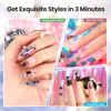 Picture of Beetles Nail Foil Art Kit, 20 Pcs Nail Foils Transfer with 30ml Nail Foil Glue Gel for Nails - Metal Holographic Leopard Stickers Gels Nail Polish Set LED Lamp Required Soak Off Manicure Nails Art DIY