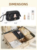 Picture of Telena Makeup Bag Large Capacity Travel Cosmetic Bags Double Layer Portable Make Up Bag for Women Black-A