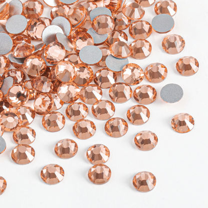 Picture of Beadsland 2880pcs Flat Back Crystal Rhinestones Round Gems for Nail Art and Craft Glue Fix,Champagne,SS6,1.9-2.1mm