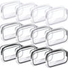 Picture of Weewooday 12 Pieces Clear Cosmetics Bag PVC Zippered Clear Toiletry Carry Pouch Cosmetic Makeup Bag Waterproof Makeup Bag Vinyl Plastic Organizer Case for Vacation Bathroom(Medium,Multicolor)