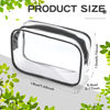 Picture of Weewooday 12 Pieces Clear Cosmetics Bag PVC Zippered Clear Toiletry Carry Pouch Cosmetic Makeup Bag Waterproof Makeup Bag Vinyl Plastic Organizer Case for Vacation Bathroom(Medium,Multicolor)