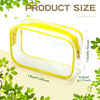 Picture of Weewooday 12 Pieces Clear Cosmetics Bag PVC Zippered Clear Toiletry Carry Pouch Cosmetic Makeup Bag Waterproof Makeup Bag Vinyl Plastic Organizer Case for Vacation Bathroom(Medium,Yellow)