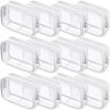Picture of Weewooday 12 Pieces Clear Cosmetics Bag PVC Zippered Clear Toiletry Carry Pouch Cosmetic Makeup Bag Waterproof Makeup Bag Vinyl Plastic Organizer Case for Vacation Bathroom(Small,White)
