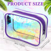 Picture of Weewooday 12 Pieces Clear Cosmetics Bag PVC Zippered Clear Toiletry Carry Pouch Cosmetic Makeup Bag Waterproof Makeup Bag Vinyl Plastic Organizer Case for Vacation Bathroom(Medium,Dazzling)